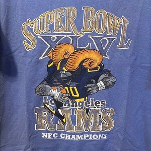 Super Bowl XLV Los Angeles Rams Blue T-Shirt